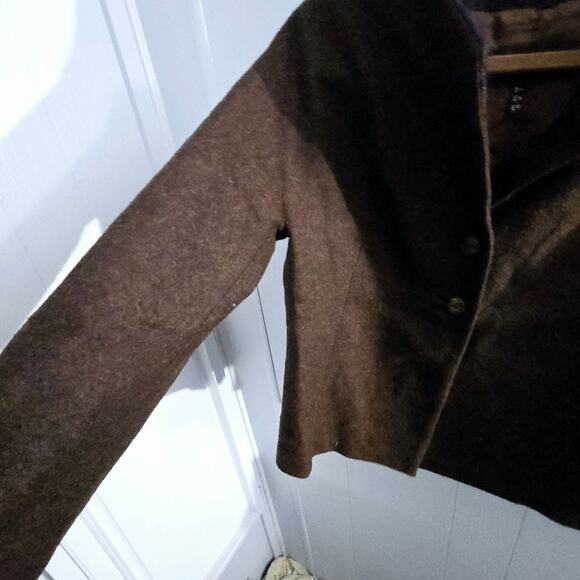 Shiatzy Chen Wool Blend Brown Jacket Size F 36 (US size 6)– Minimalist, Designer - Picture 14 of 14